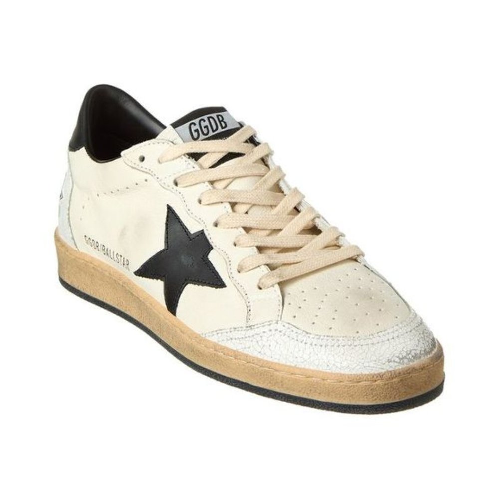 Golden Goose Ball Star in nappa with white star and black heel tab Sneaker - Picture 1 of 10